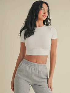 Soft Knit Jersey Crewneck Tee