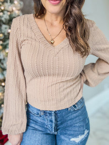 Lantern Sleeve Top- S