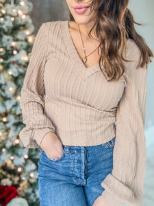 Lantern Sleeve Top- S