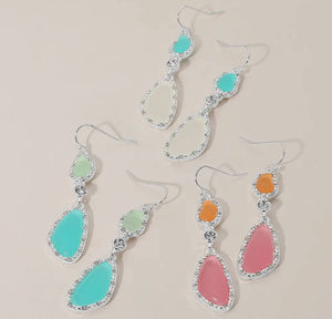Abstract Sea Glass Earrings