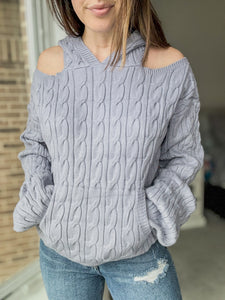 Cold Shoulder Sweater- S, M, L