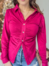Load image into Gallery viewer, Ruched Button Down- S, M, L
