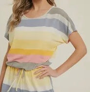 Multicolor Stripe Romper