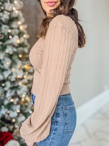 Lantern Sleeve Top- S