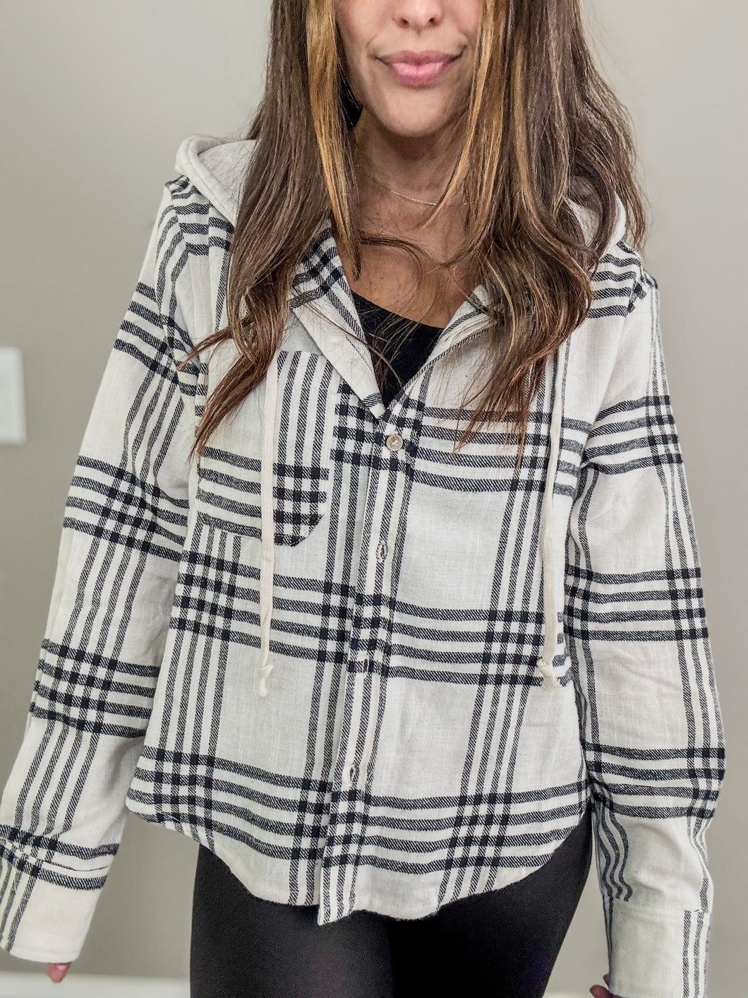 Flannel Hooded Shacket