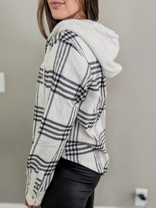 Flannel Hooded Shacket
