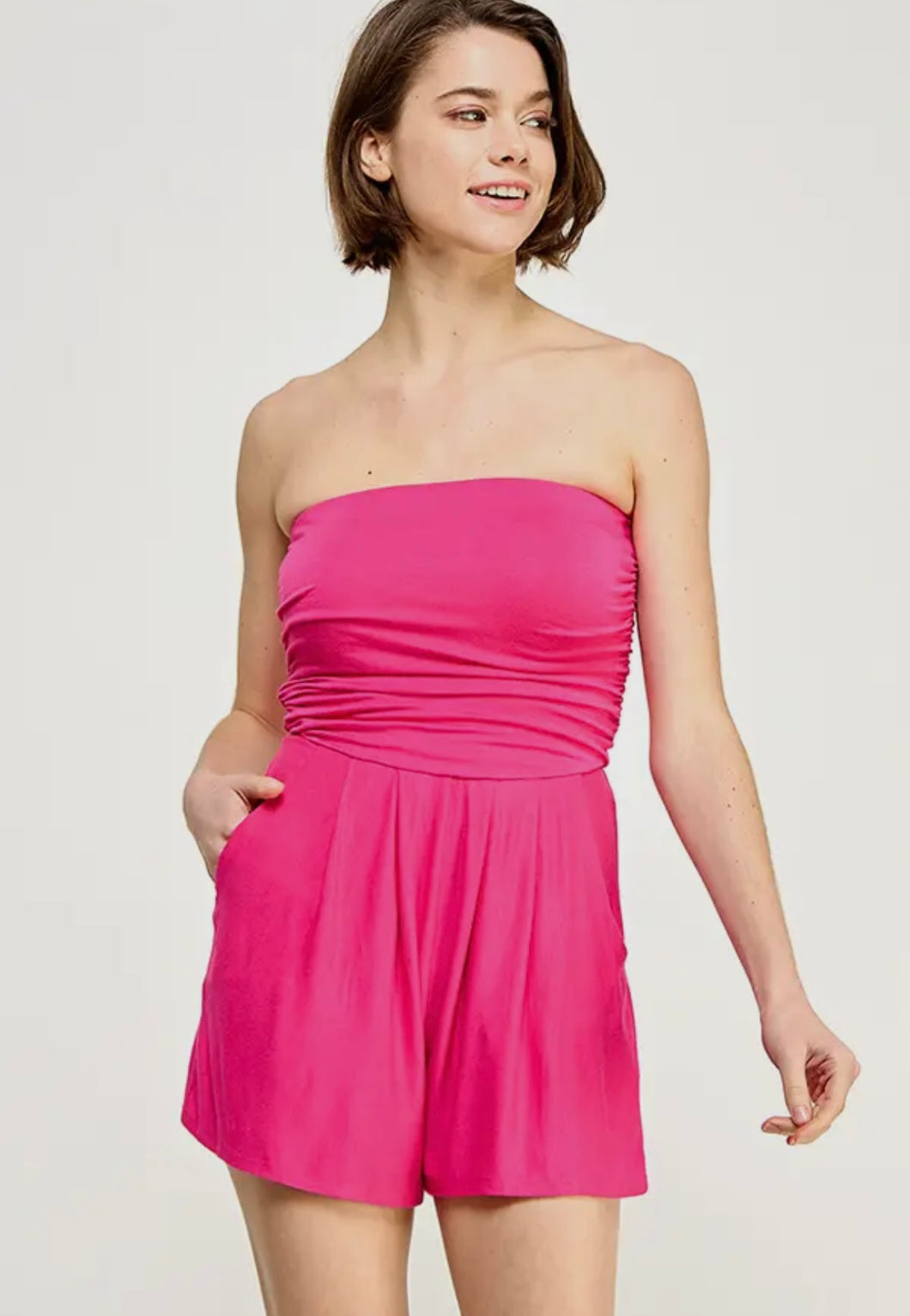 Solid Tube Romper