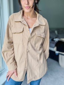 Corduroy Shacket- L