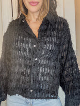 Load image into Gallery viewer, Fuzzy Button Down Blouse
